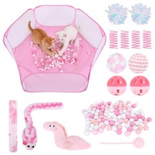 Pink Cat Ball Pit Include 115 PCS Interactive Toys Indoor Bored Self Play