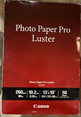 Canon Photo Paper Pro Luster 13'' x 19'' 50 Sheets LU-101 Brand New Sealed! 