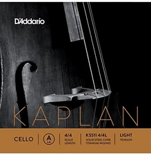 D'Addario Kaplan Cello Single A String, 4/4 Scale, Light Tension