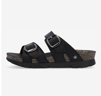 PANAMA JACK Damen Sandale Schuhe flach Echtleder Shirley schwarz 36 38 42