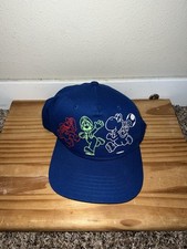 Super Mario Brothers Hat Youth OSFM Blue Mario Luigi Yoshi Adjustable SnapBack