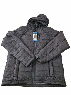 Gerry Men's Hooded Insulated Lightweight Puffer Jacket - BLACK - LARGE