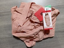 Teddi Rose Dress Womens Medium Terracotta Button Down Belted Tencel Pockets