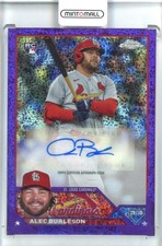 2023 Topps Chrome Update Alec Burleson Auto Purple Speckle /299