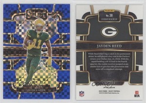 2023 Panini Select Concourse Blue Prizm /199 Jayden Reed #38 Rookie RC