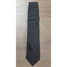 Armani Collezioni Tie Classic Silk Blend Micro Pattern Black
