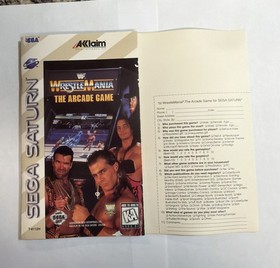 Wrestlemania The Arcade Game Sega Saturn CIB FOAM INSEET REG CARD TESTED WORKING