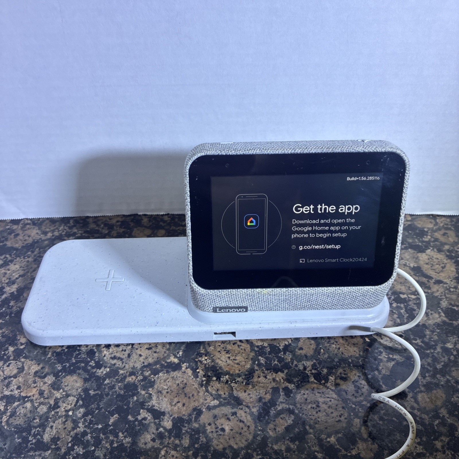 Lenovo Google Smart Clock 2 Display And Speaker With Wireless Charging Dock