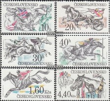 Briefmarken Tschechoslowakei 1978 Mi 2469-2474 gestempelt Pferderennen