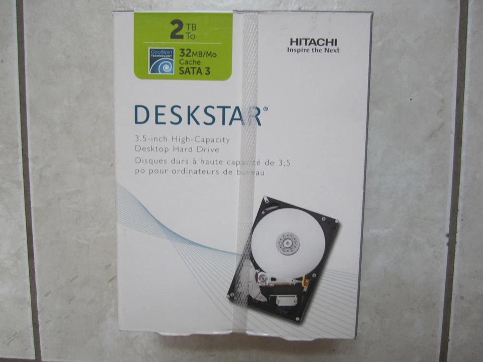 Hitachi HGST Deskstar 3.5" 32MB 6Gbs 5400rpm SataIII 2TB hard drive "New Sealed" - Image 2 of 3