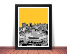 Framed PETCO PARK Photo Picture SAN DIEGO PADRES Baseball Skyline 8x10 11x14 WBN