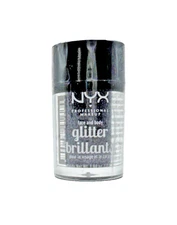 NYX Face & Body Glitter – Gunmetal Sparkle – Metallic Silver Shimmer – New