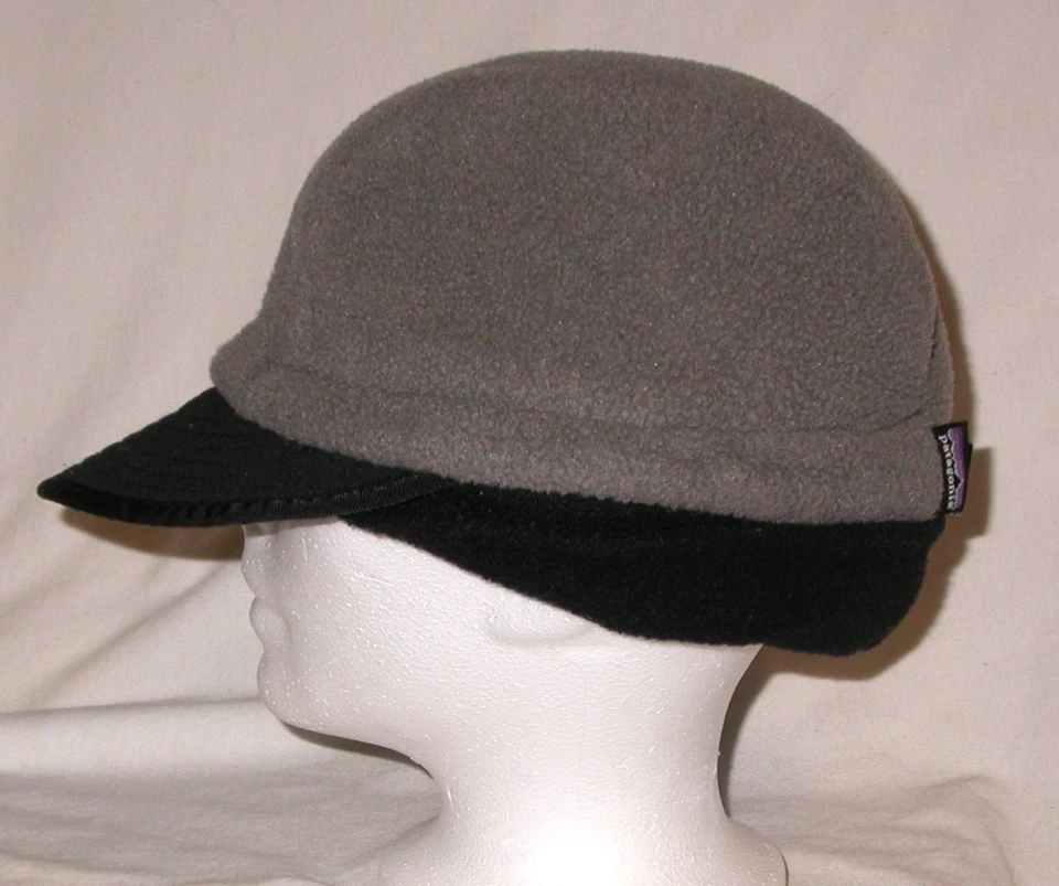 De colección Gorra Patagonia Para Hombre Grande Negra y Gris Synchilla Polar Pico de Pato Orejera Foto 4 de 4