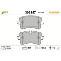 Valeo 302157 Bremsbelagsatz FüR Audi A4 A5 Q5 8T3 8F7 8TA 8K2 B8 8KH 8K5 8RB