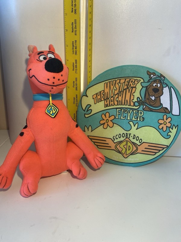 Scooby Doo Orange Neon Plush 9" Mini - Toy Factory + The Mystery Machine Flyer