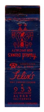 FELIX'S matchbook matchcover - ALBANY, CALIFORNIA