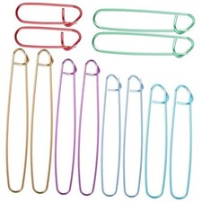 12 Pcs Knitting Stitch Holders, Aluminum Yarn Stitch Holder 6 Sizes Knitting