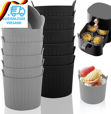 GOSHIES 12 Stück Muffinform Silikon Für Airfryer Wiederverwendbare Muffinform Ba