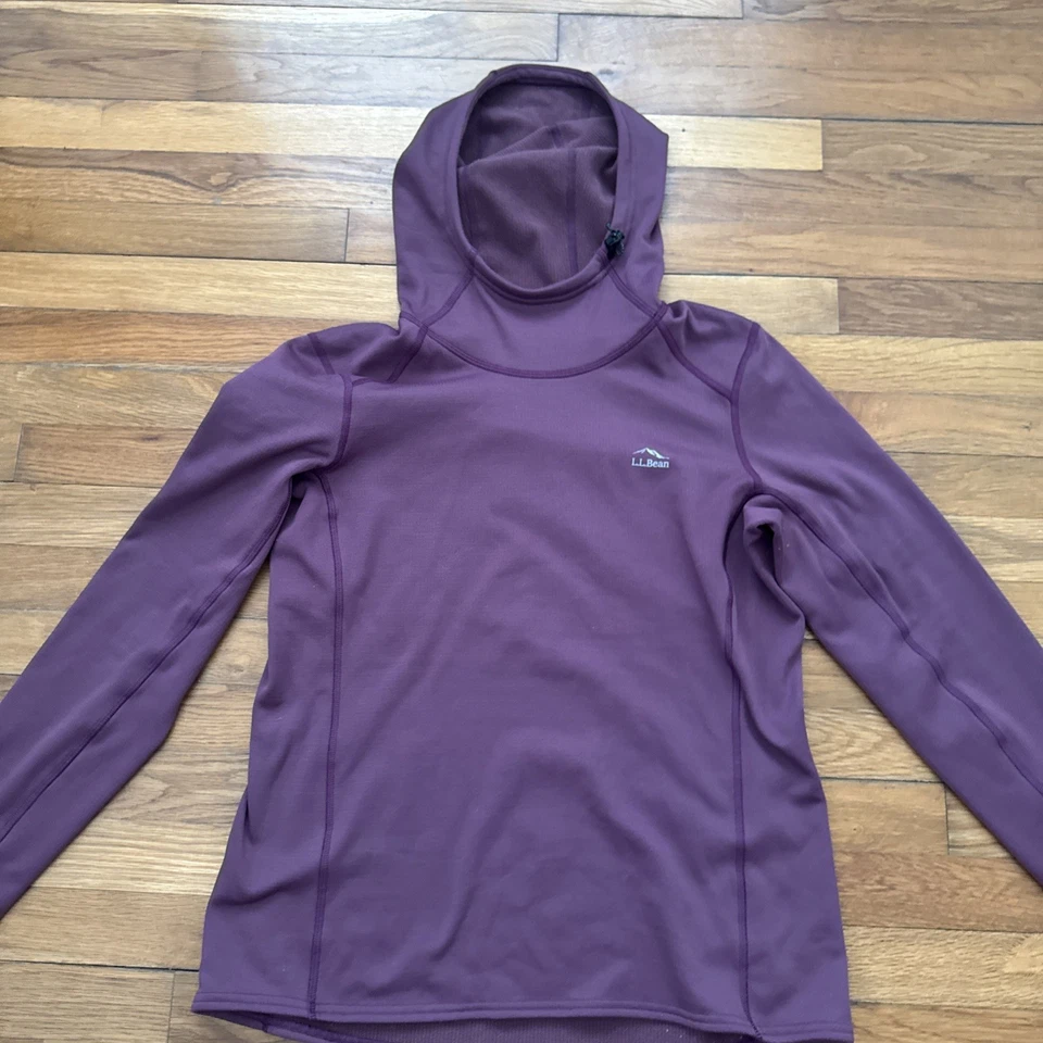 Camisa con capucha para mujer LL Bean manga larga púrpura talla L regular Foto 3 de 4