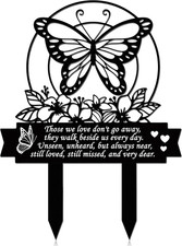 Butterfly Memorial Stake Decorations for Dad Cemetery Memorial Plaques for Grave