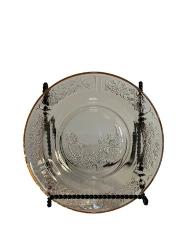 Vintage Federal Depression Glass Pink Sharon Cabbage Rose Floral Soup Bowl 7.5"