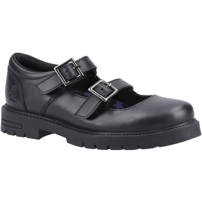 Hush Puppies Ella Junior Leder Mädchen Schuhe schwarz