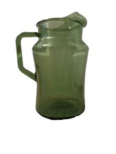 Vintage MCM Avocado Green Glass Pitcher