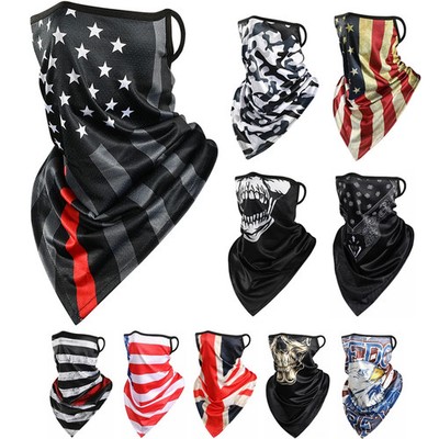Windproof Dust Face Mask Breathable Ice Silk Neck Cover  Bandana Scarf 