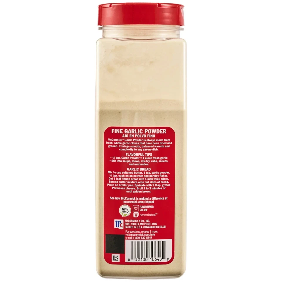 Alho fino em pó McCormick Kosher, frasco de 21 oz NOVO - Imagem 2 de 4