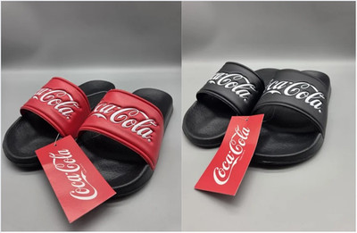 Coca Cola Badeschlappen  Schwarz & Schwarz Rot | Verschiedene Größen | Neu
