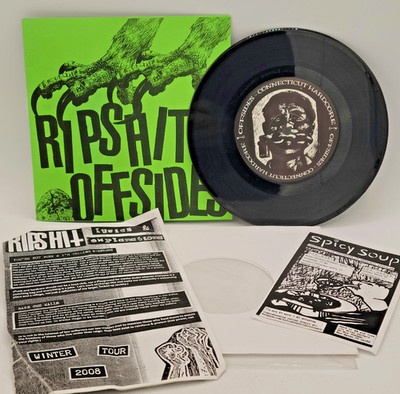 Ripshit Offsides Seven Inch Split 7'' 45 Vinyl Record HARDCORE CT PUNK w/ INSERTS