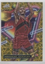 2023 Cosmic Chrome Gold Interstellar Refractor 48/50 Immanuel Quickley #82 0d0q