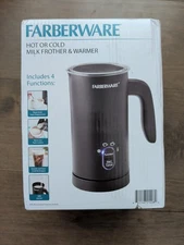 Farberware 4-in-1 Electric Milk Frother 10oz w/Base & Lid - New Never Opened