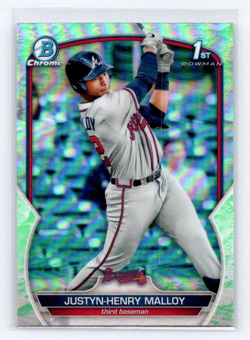 2023 Bowman Chrome 1st Lunar Glow Refractor #BCP-51 Justyn-Henry Malloy Braves
