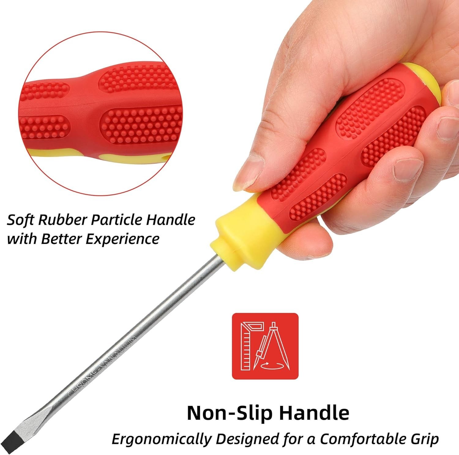 Magnetic Screwdriver Sets 10 PCS,Craftsman Screwdriver Set with Bag,Flat Head...