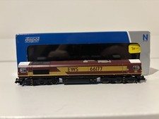 Dapol N Gauge Class 66 2D-007-003 - EWS White Cab Roof No.66177 - DCC READY