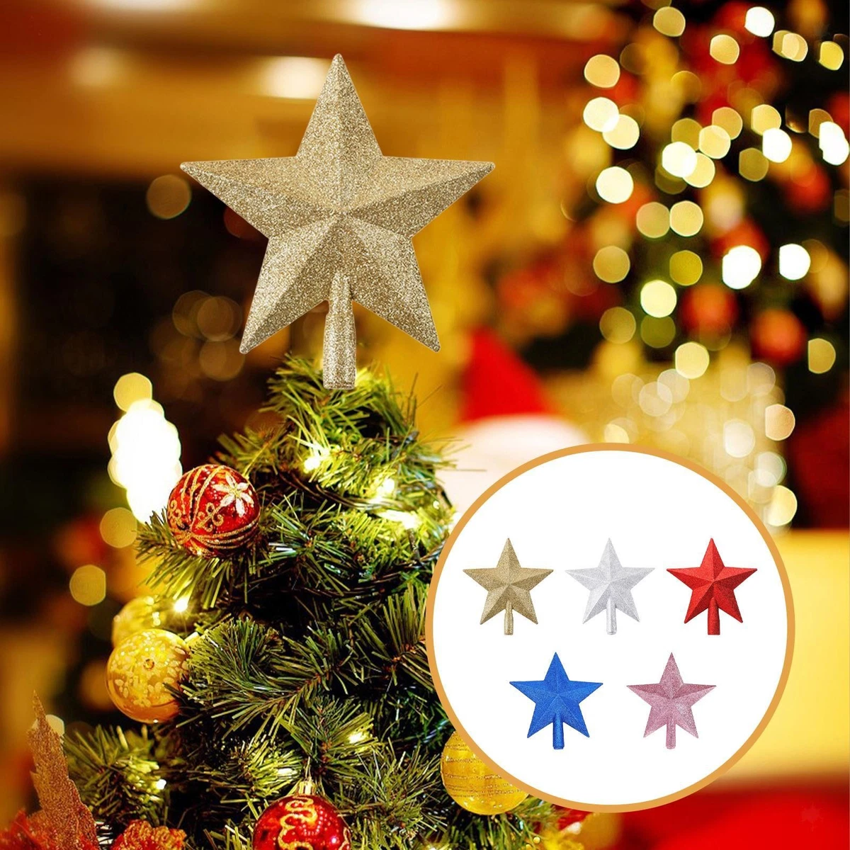 Puntale Per Albero Di Natale A Forma Di Angelo – 22 Cm, Con Capelli Biondi E Ali Lucide, Decorazione In Plastica ABS Per Casa