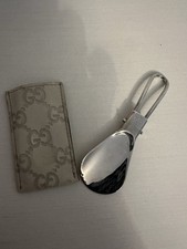 Gucci Silver Shoe Horn with Cream Case