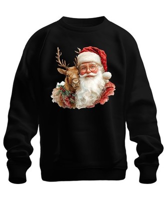 Weihnachtsmann Rentier Weihnachten Geschenk Vintage Retro Brille Unisex Sweatshi