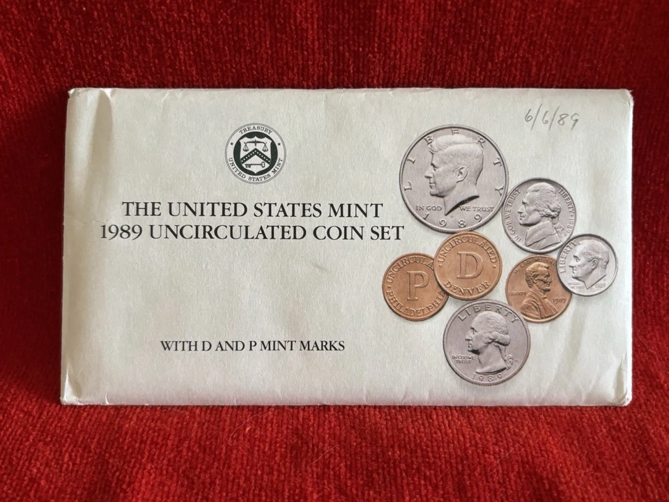 1989  US Mint Uncirculated Coins Collection Set  Excellent - Image 3 of 4