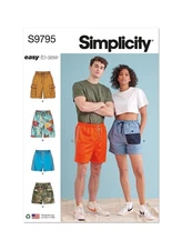 Sewing Pattern Unisex Shirts Sizes XL-XXXL S9859 Plus Size Clothing