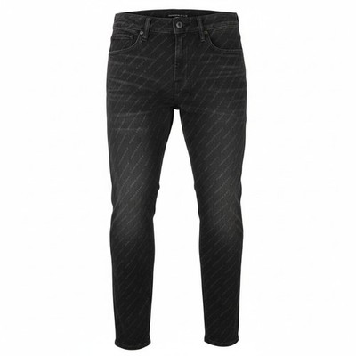 AMERICAN EAGLE OUTFITTERS Skinny Black Wash Herren Jeans W31/L32 Logo Print *