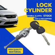  Door Lock Cylinder Driver Side & 2 Keys 81970-F0000 For 2017-20 Hyundai Elantra