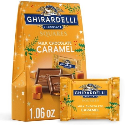 5 Packs Ghirardelli Milk Chocolate Caramel Squares 1.06oz BB 03/31/2026
