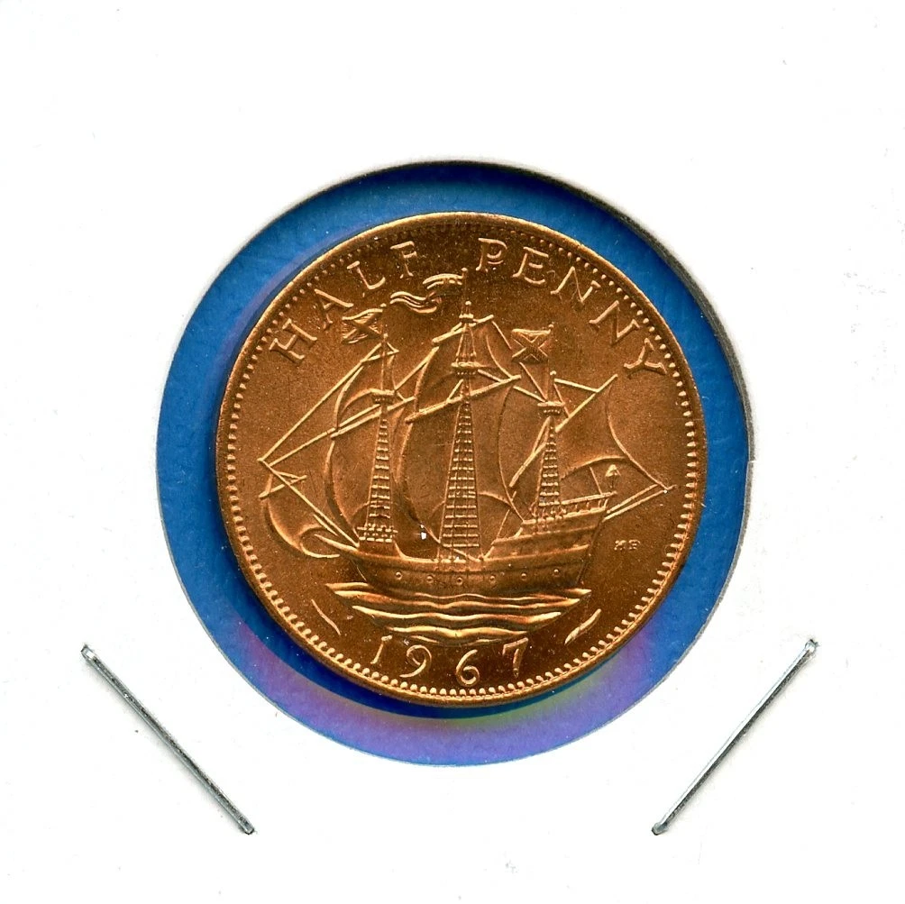 未曾流通1967 英国半美分硬币| eBay