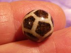 ANTIQUE PUMTEK BEAD LONGEVITY DESIGN LINE DECORATED SMOOTH PATINA 13 MM WORN — photo 9
