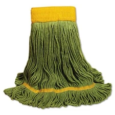 Boardwalk 1200LEA Ecomop Looped-end Mop Head, Recycled Fibers, Large Size, Green