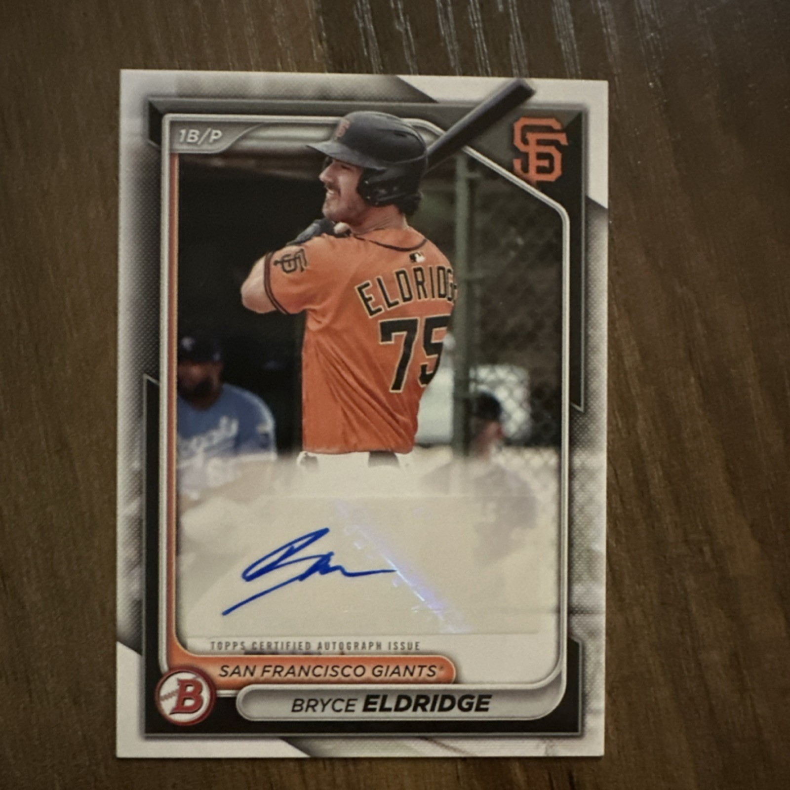 BOWMAN 2024 BRYCE ELDRIDGE PPRA-BE ROOKIE AUTOGRAPH GIANTS PAPER PROSPECT