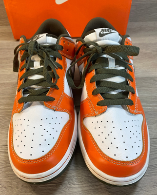 Nike Air NRG Golf Dunk White Orange Olive Men 9.5 Golf Shoes 484294-101 RARE Nike Dunk NG Golf Shoes - Mens White/Khaki/Orange at  main image 4