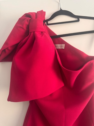 REBECCA VALLANCE Hamptons Mini Bow Dress in Barberry Red AUS 10 / US 6 / EUR 38 - Picture 4 of 6